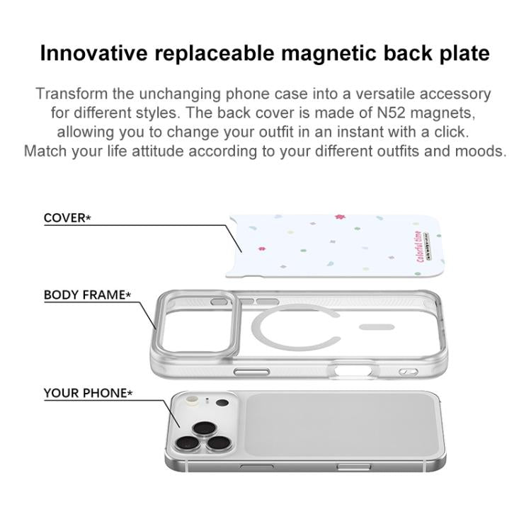 For iPhone 17 Colorful Stars Pattern Magnetic Phone Case