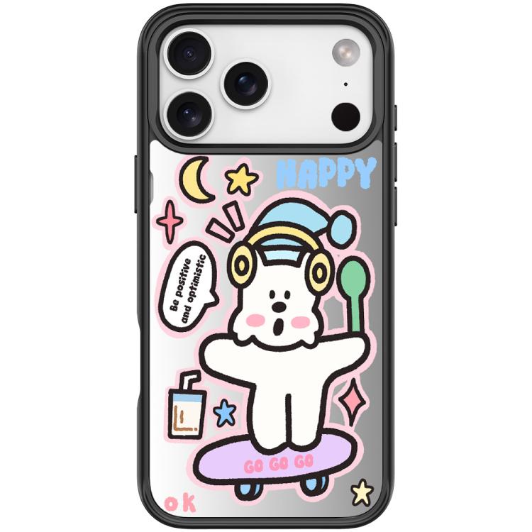 For iPhone 17 Pro Max Skateboarding Dog Pattern Magnetic Phone Case