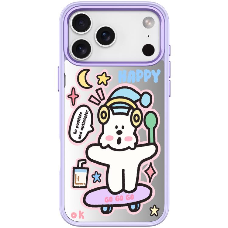 For iPhone 17 Pro Skateboarding Dog Pattern Magnetic Phone Case