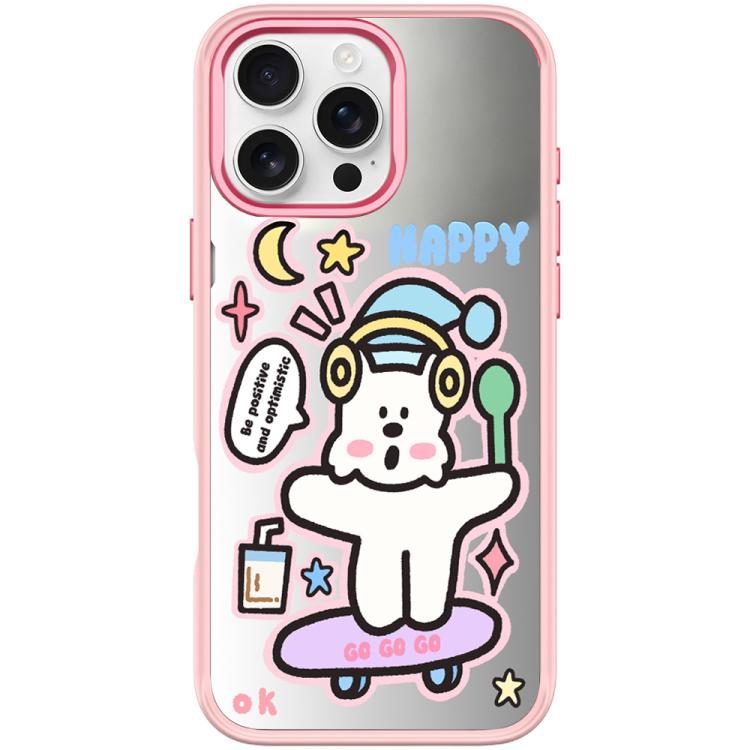 For iPhone 16 Pro Max Skateboarding Dog Pattern Magnetic Phone Case