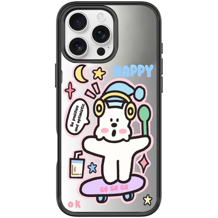 For iPhone 16 Pro Skateboarding Dog Pattern Magnetic Phone Case