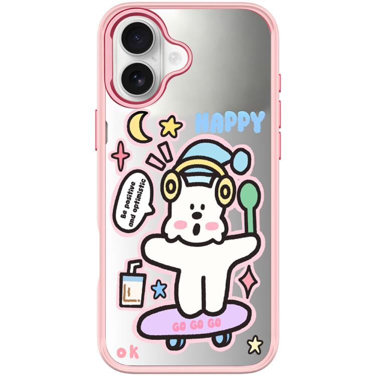 For iPhone 16 Skateboarding Dog Pattern Magnetic Phone Case