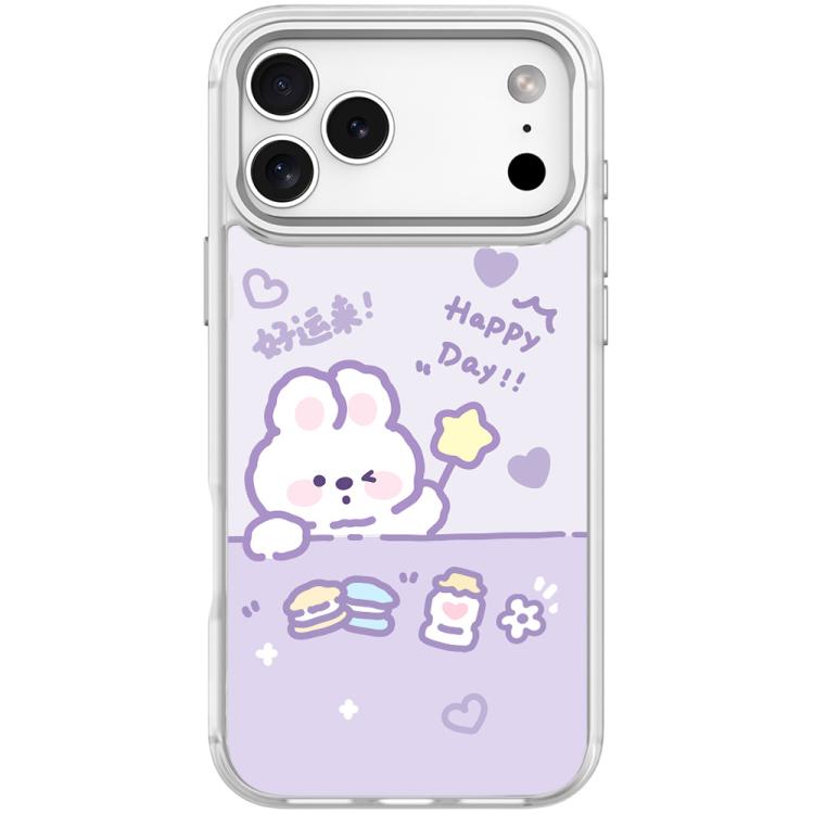 For iPhone 17 Pro Good Luck Star Rabbit Pattern Magnetic Phone Case