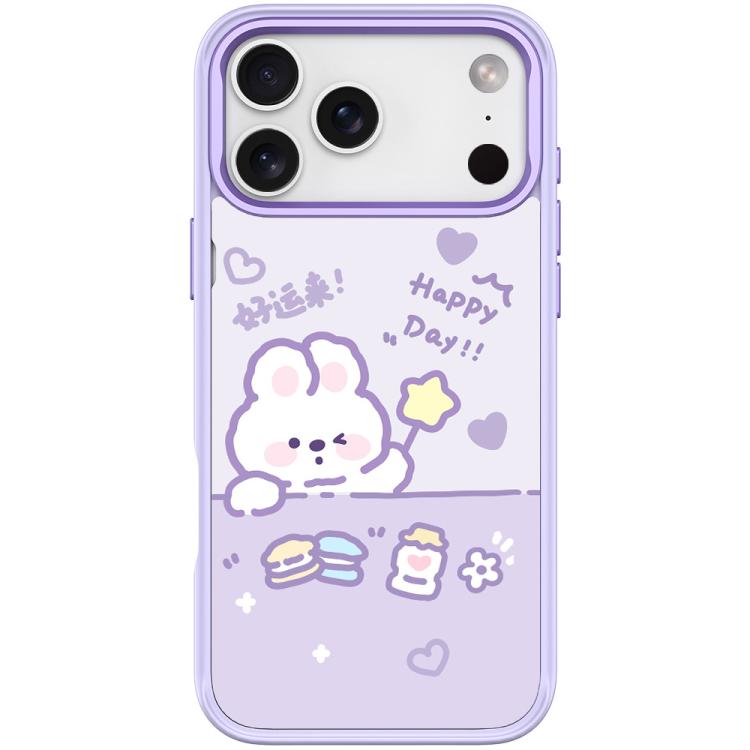For iPhone 17 Pro Good Luck Star Rabbit Pattern Magnetic Phone Case