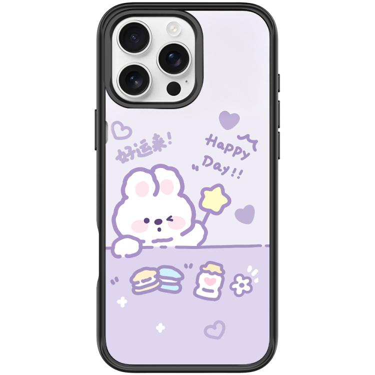 For iPhone 16 Pro Max Good Luck Star Rabbit Pattern Magnetic Phone Case