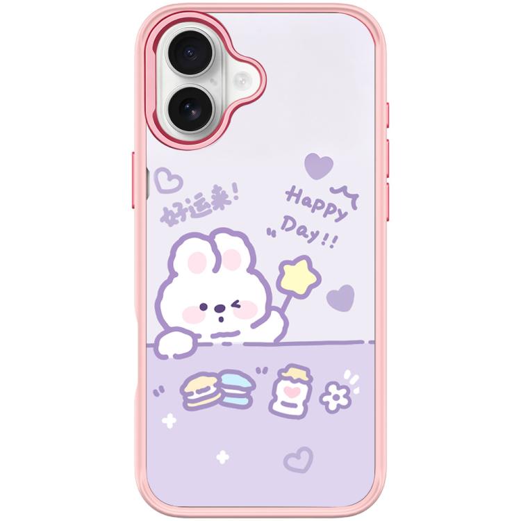 For iPhone 16 Good Luck Star Rabbit Pattern Magnetic Phone Case