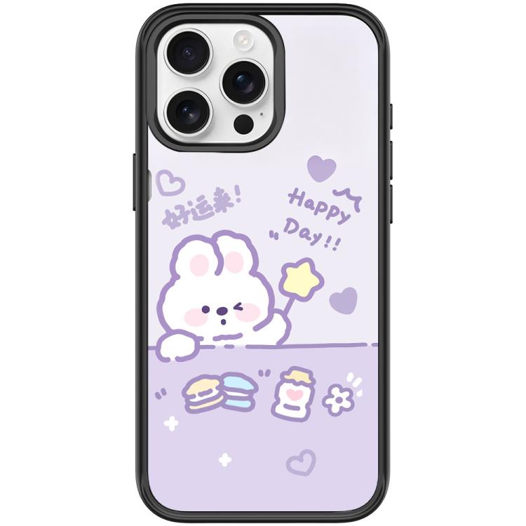 For iPhone 15 Pro Good Luck Star Rabbit Pattern Magnetic Phone Case