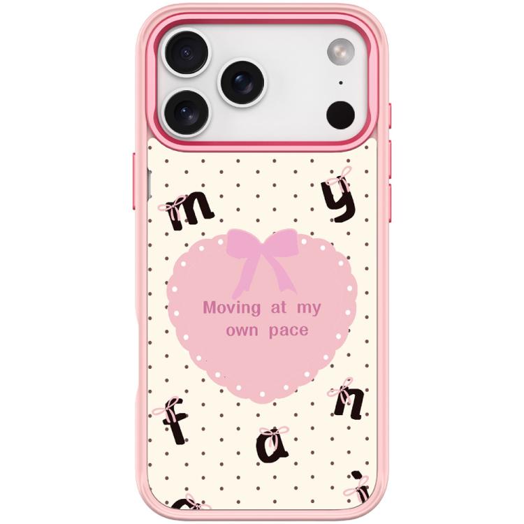 For iPhone 17 Pro Max White Heart Pattern Magnetic Phone Case