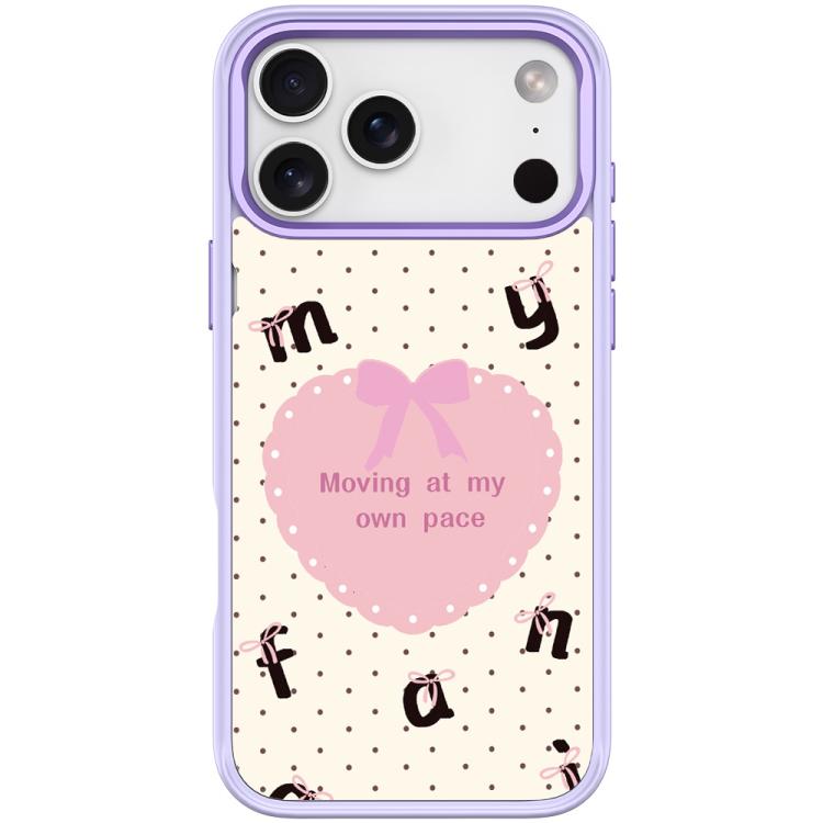 For iPhone 17 Pro Max White Heart Pattern Magnetic Phone Case
