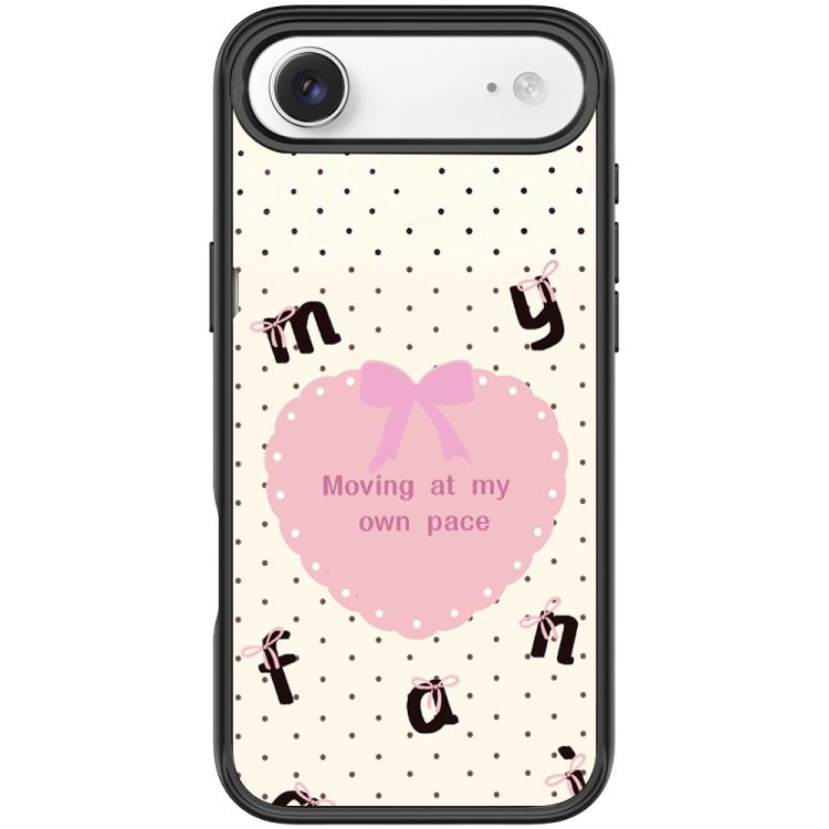 For iPhone Air White Heart Pattern Magnetic Phone Case