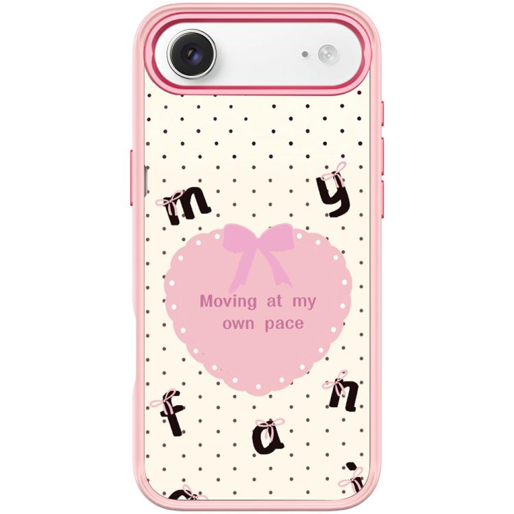 For iPhone Air White Heart Pattern Magnetic Phone Case
