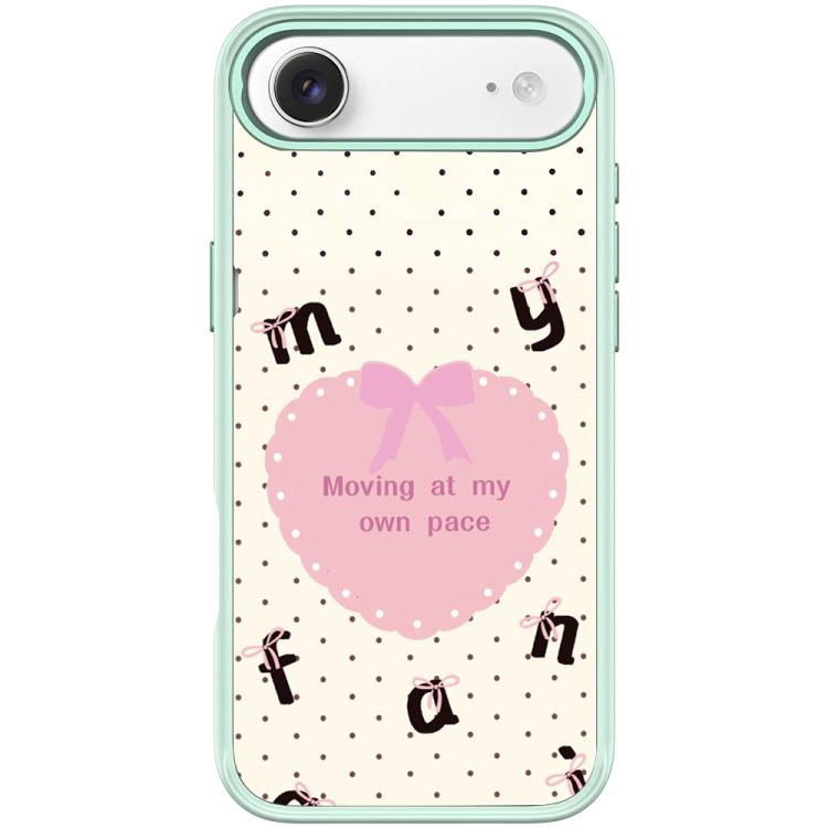 For iPhone Air White Heart Pattern Magnetic Phone Case
