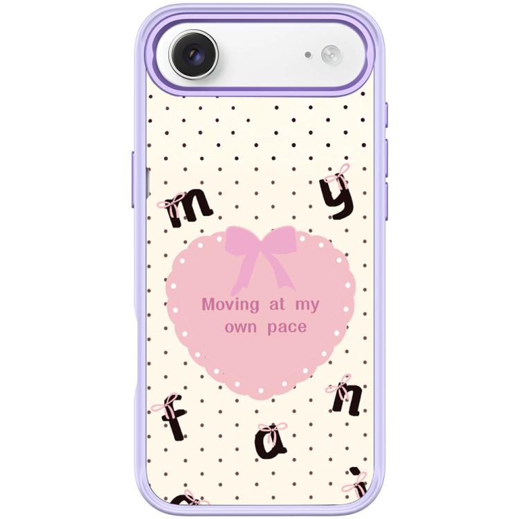 For iPhone Air White Heart Pattern Magnetic Phone Case