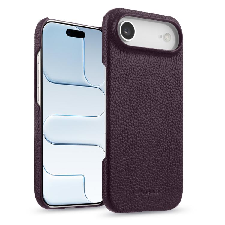 For iPhone Air melkco Litchi Texture Magnetic Half Coverage Genuine Leather Phone Case