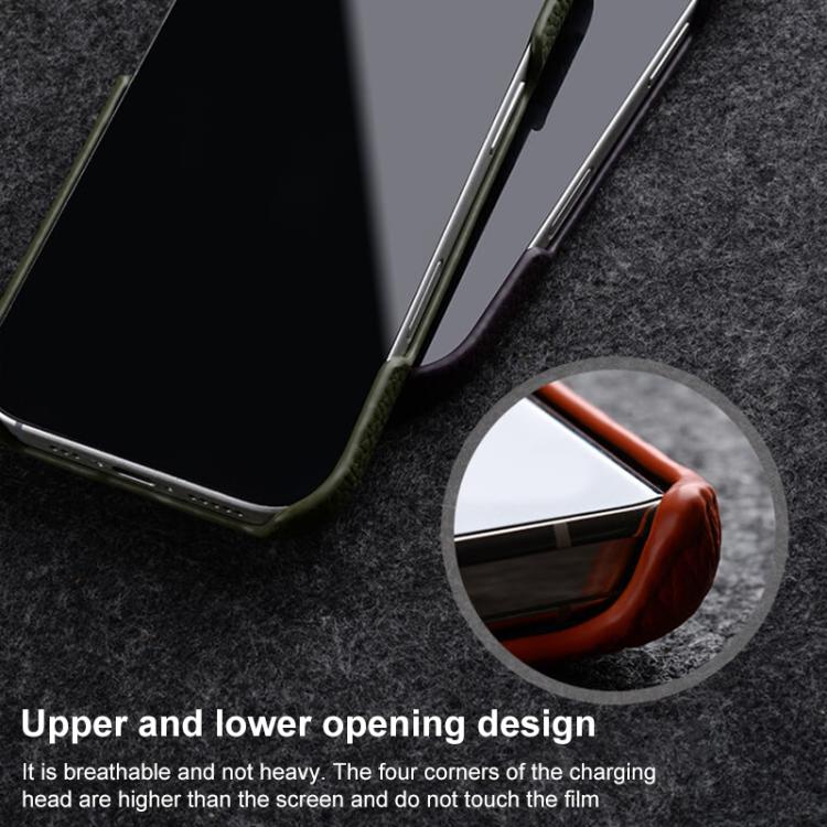For iPhone Air melkco Litchi Texture Magnetic Half Coverage Genuine Leather Phone Case