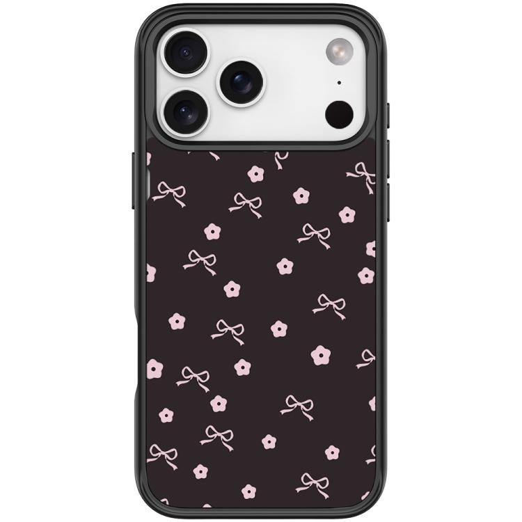 For iPhone 17 Pro Bow Flower Pattern Magnetic Phone Case