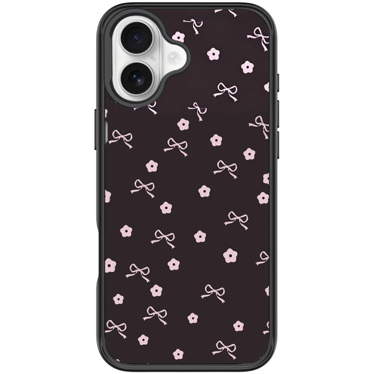 For iPhone 17 Bow Flower Pattern Magnetic Phone Case