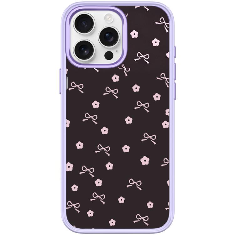 For iPhone 15 Pro Bow Flower Pattern Magnetic Phone Case