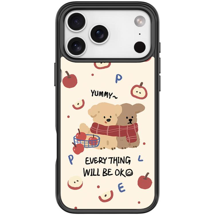 For iPhone 17 Pro Max Apple Dog Pattern Magnetic Phone Case