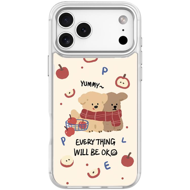 For iPhone 17 Pro Apple Dog Pattern Magnetic Phone Case