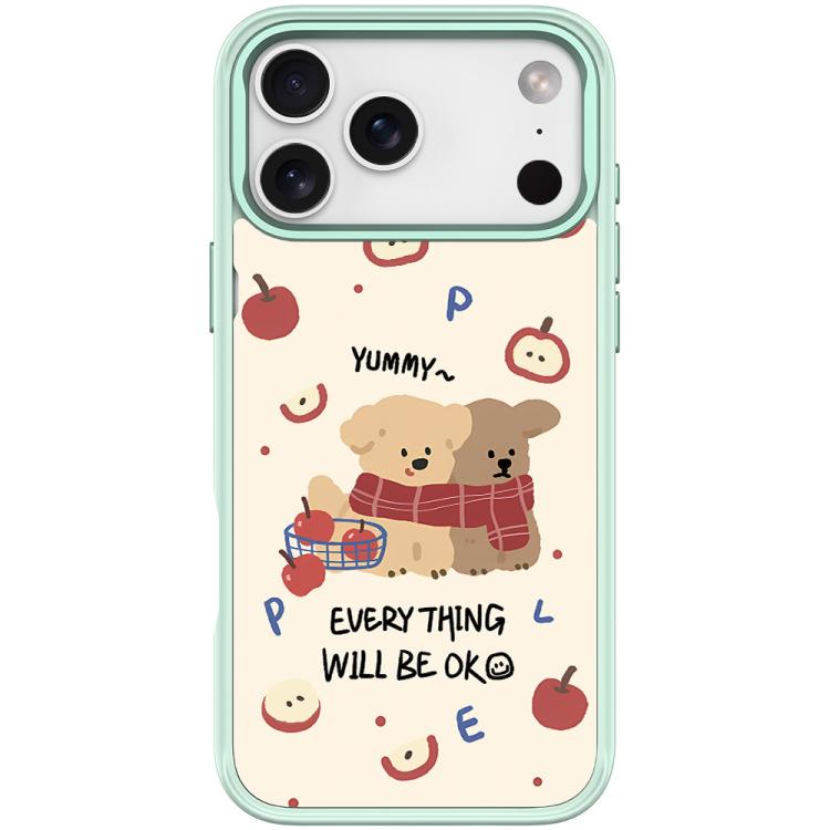 For iPhone 17 Pro Apple Dog Pattern Magnetic Phone Case
