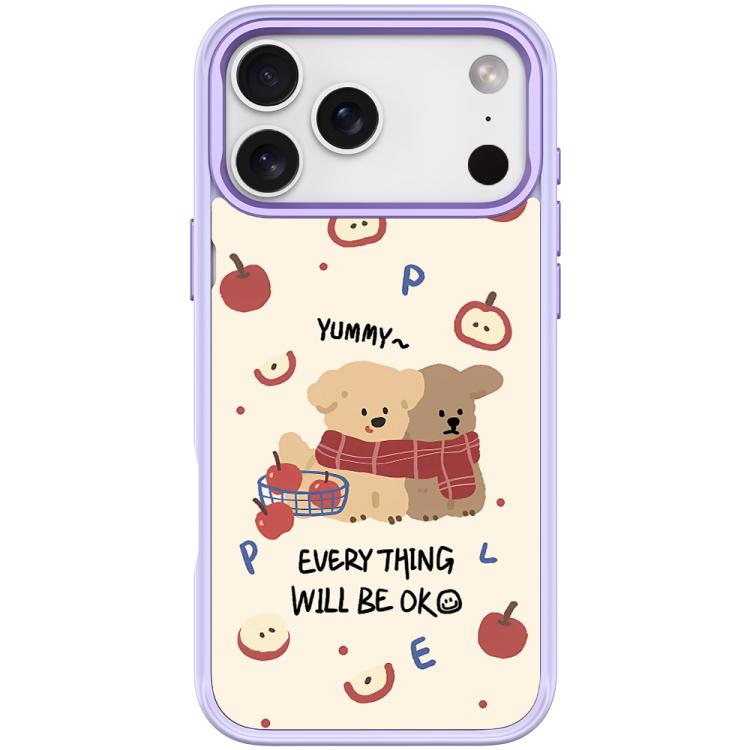 For iPhone 17 Pro Apple Dog Pattern Magnetic Phone Case