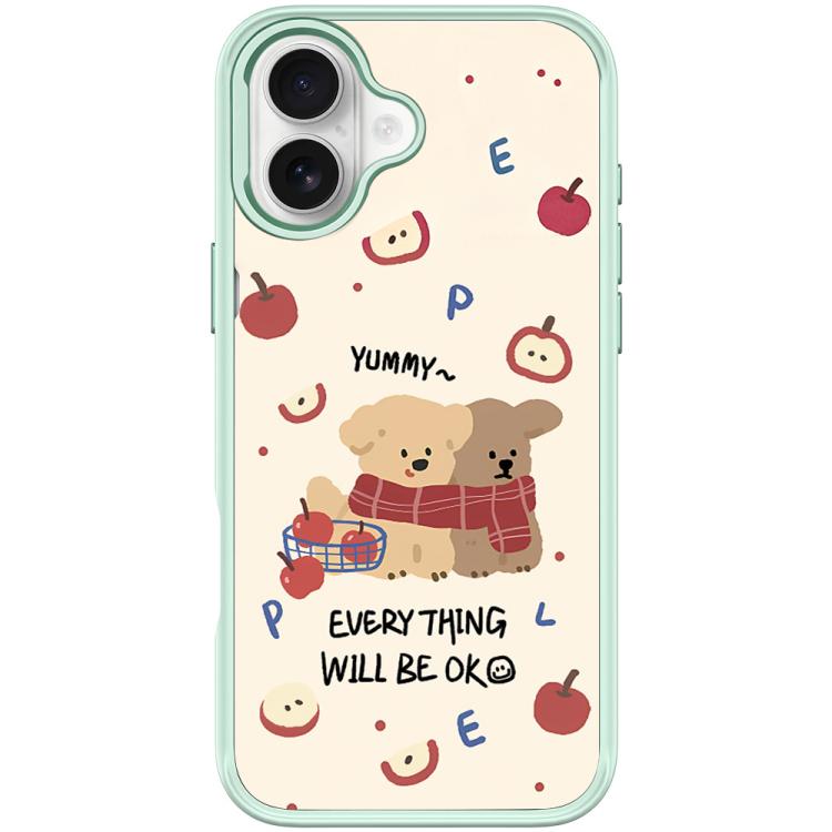 For iPhone 17 Apple Dog Pattern Magnetic Phone Case