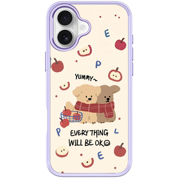 For iPhone 17 Apple Dog Pattern Magnetic Phone Case