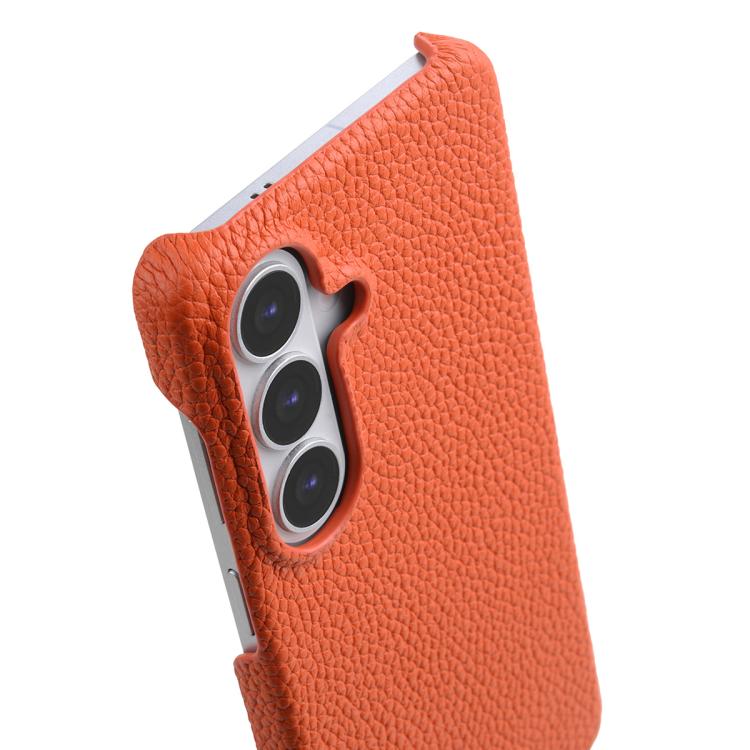 For Samsung Galaxy S26+ 5G melkco Litchi Texture Magnetic Half Coverage Genuine Leather Phone Case