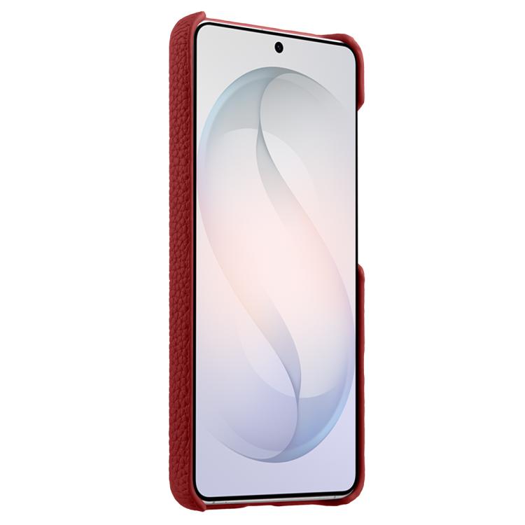 For Samsung Galaxy S26+ 5G melkco Litchi Texture Magnetic Half Coverage Genuine Leather Phone Case