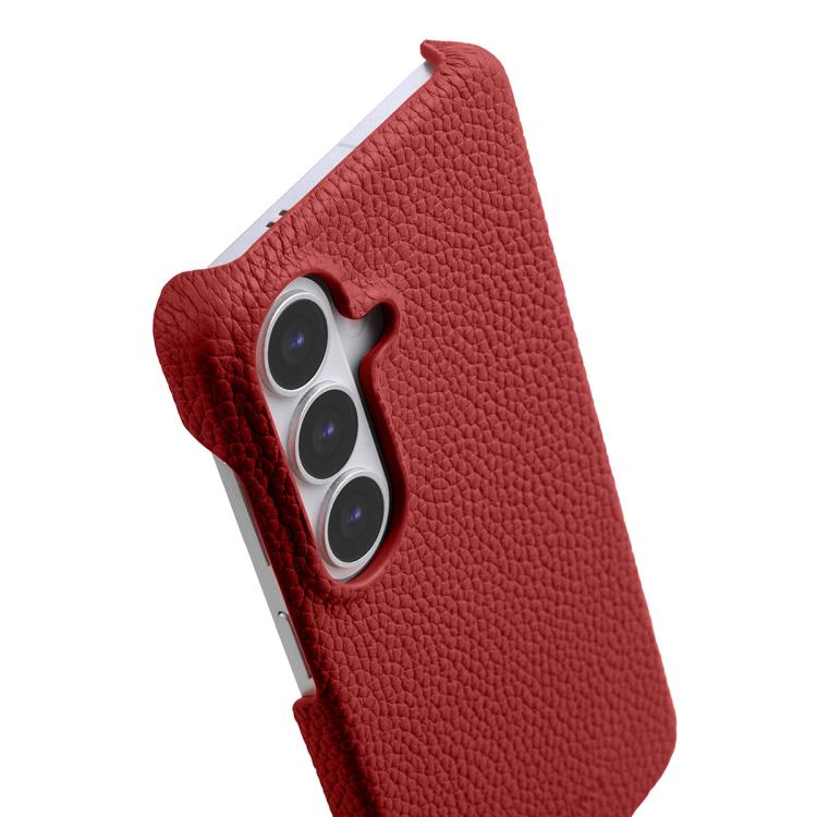 For Samsung Galaxy S26+ 5G melkco Litchi Texture Magnetic Half Coverage Genuine Leather Phone Case