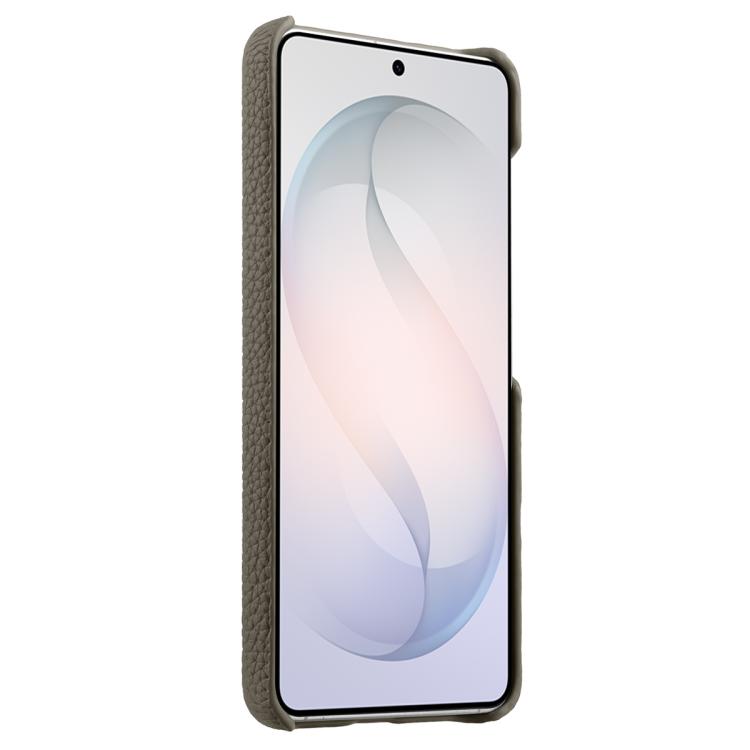 For Samsung Galaxy S26+ 5G melkco Litchi Texture Magnetic Half Coverage Genuine Leather Phone Case