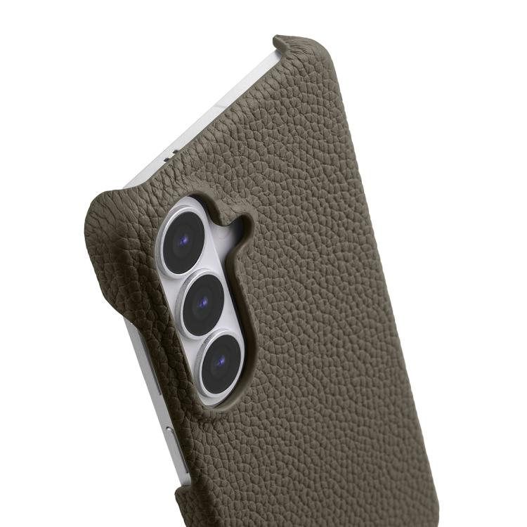 For Samsung Galaxy S26+ 5G melkco Litchi Texture Magnetic Half Coverage Genuine Leather Phone Case