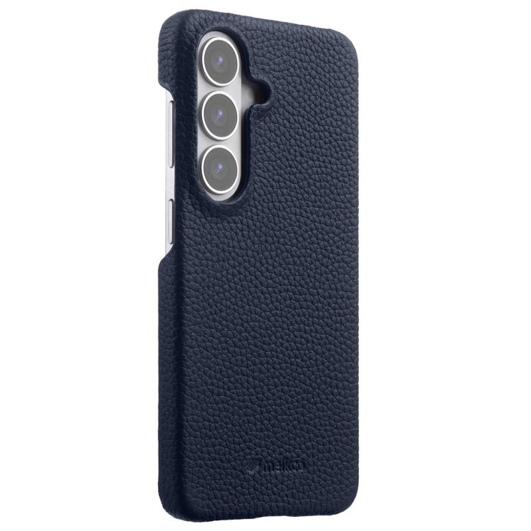 For Samsung Galaxy S26+ 5G melkco Litchi Texture Magnetic Half Coverage Genuine Leather Phone Case