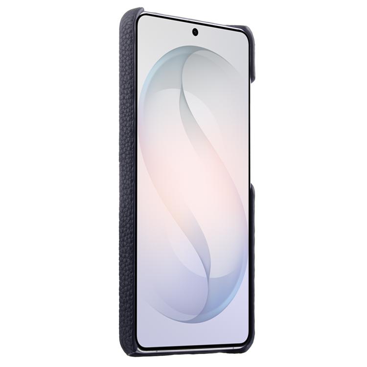 For Samsung Galaxy S26+ 5G melkco Litchi Texture Magnetic Half Coverage Genuine Leather Phone Case