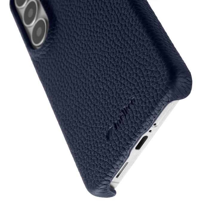 For Samsung Galaxy S26+ 5G melkco Litchi Texture Magnetic Half Coverage Genuine Leather Phone Case
