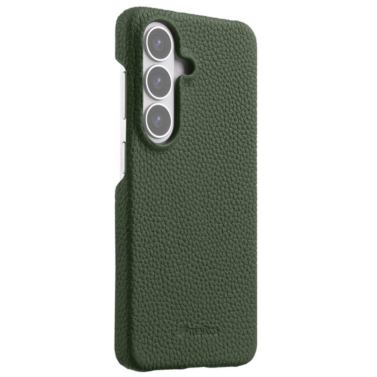 For Samsung Galaxy S26+ 5G melkco Litchi Texture Magnetic Half Coverage Genuine Leather Phone Case