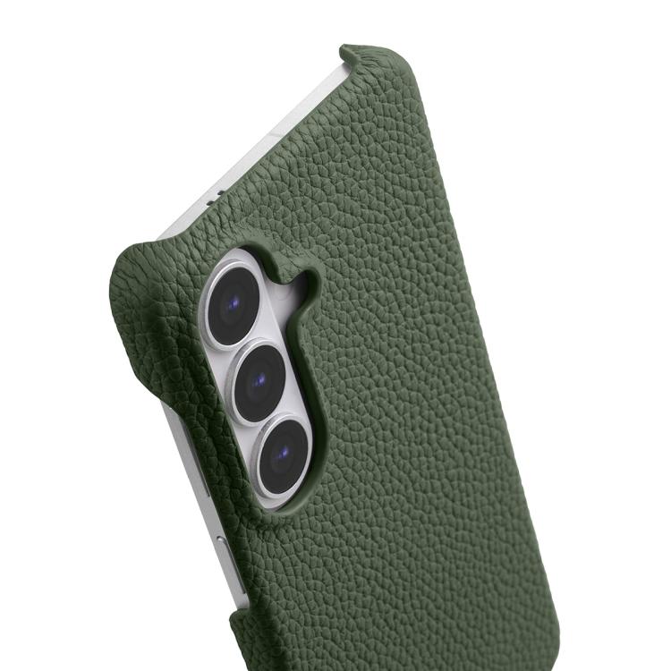 For Samsung Galaxy S26+ 5G melkco Litchi Texture Magnetic Half Coverage Genuine Leather Phone Case