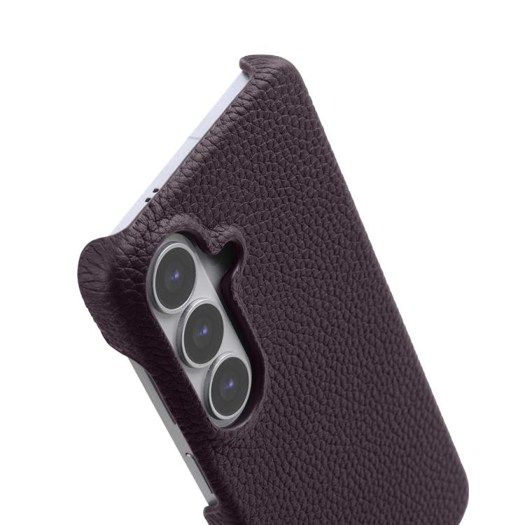For Samsung Galaxy S26+ 5G melkco Litchi Texture Magnetic Half Coverage Genuine Leather Phone Case