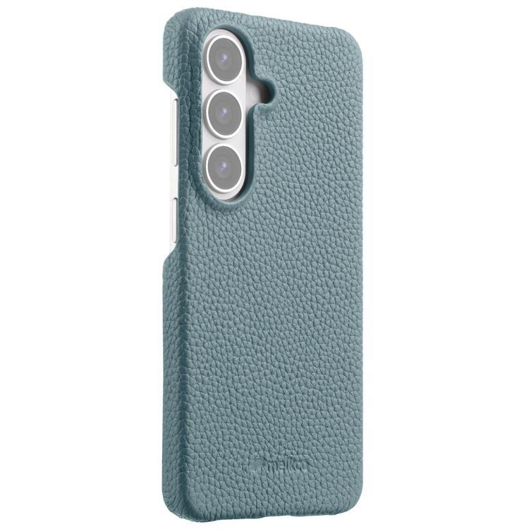For Samsung Galaxy S26+ 5G melkco Litchi Texture Magnetic Half Coverage Genuine Leather Phone Case