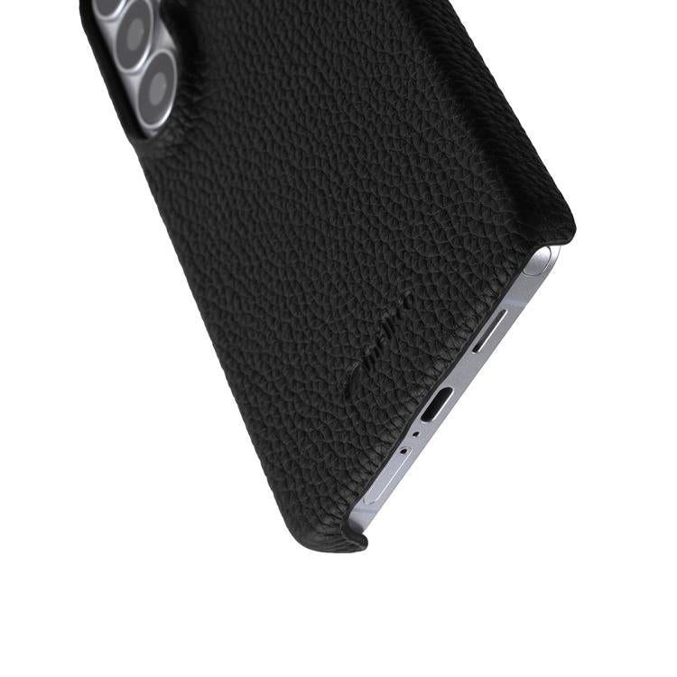 For Samsung Galaxy S26 Ultra 5G melkco Litchi Texture Magnetic Half Coverage Genuine Leather Phone Case