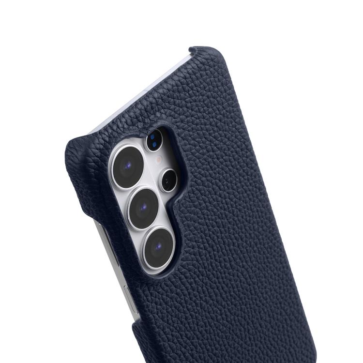 For Samsung Galaxy S26 Ultra 5G melkco Litchi Texture Magnetic Half Coverage Genuine Leather Phone Case