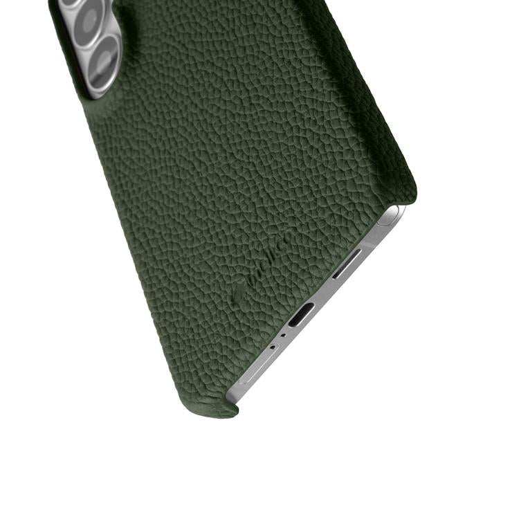 For Samsung Galaxy S26 Ultra 5G melkco Litchi Texture Magnetic Half Coverage Genuine Leather Phone Case