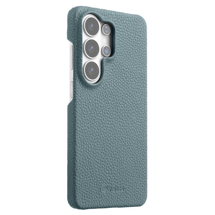 For Samsung Galaxy S26 Ultra 5G melkco Litchi Texture Magnetic Half Coverage Genuine Leather Phone Case