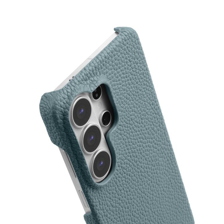 For Samsung Galaxy S26 Ultra 5G melkco Litchi Texture Magnetic Half Coverage Genuine Leather Phone Case