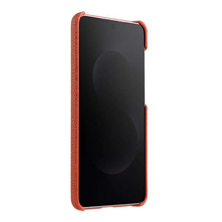 For Samsung Galaxy S25 Edge 5G melkco Litchi Texture Magnetic Half Coverage Genuine Leather Phone Case