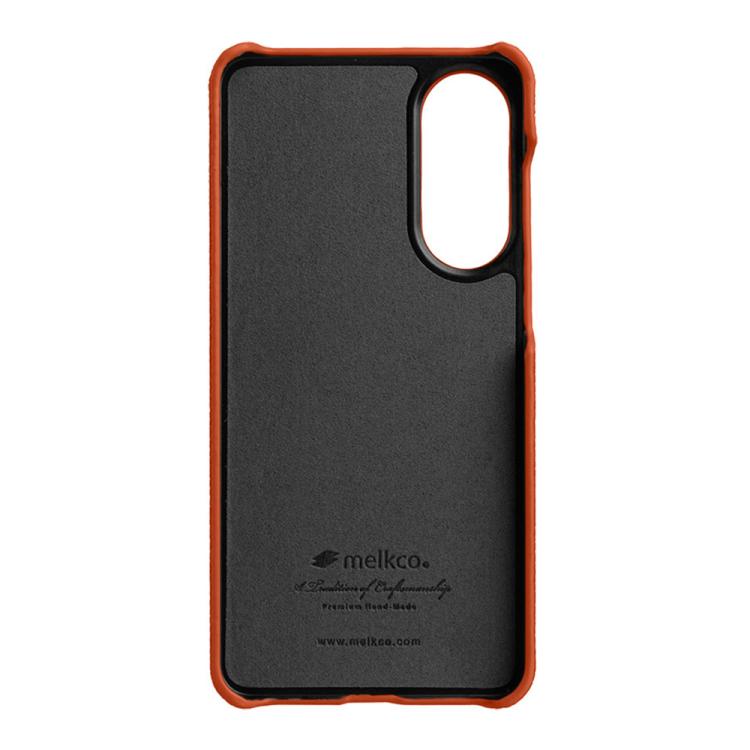 For Samsung Galaxy S25 Edge 5G melkco Litchi Texture Magnetic Half Coverage Genuine Leather Phone Case