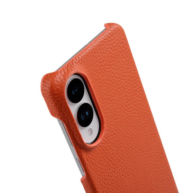 For Samsung Galaxy S25 Edge 5G melkco Litchi Texture Magnetic Half Coverage Genuine Leather Phone Case
