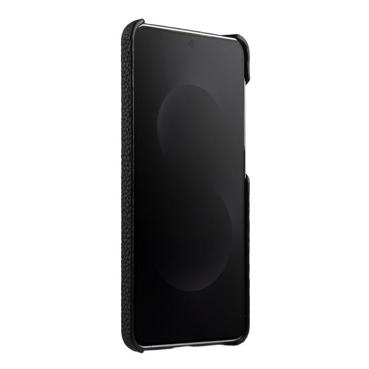 For Samsung Galaxy S25 Edge 5G melkco Litchi Texture Magnetic Half Coverage Genuine Leather Phone Case