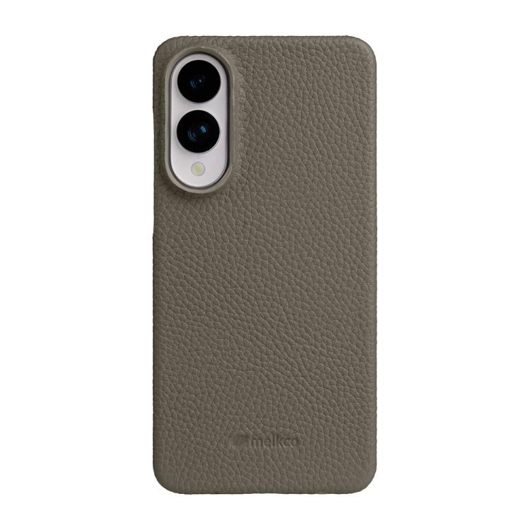 For Samsung Galaxy S25 Edge 5G melkco Litchi Texture Magnetic Half Coverage Genuine Leather Phone Case